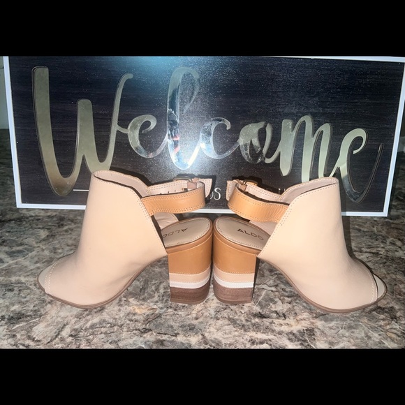 ALDO Cartiera Bone Block Heel Size 7 - Picture 9 of 16